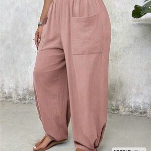 SHIEN Curve Cotton Pants